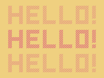 Criss-Cross geometric hello lettering type type design vector