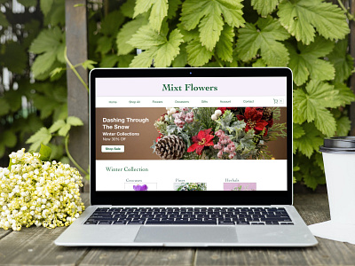 Mixt Flowers Web Design graphic design ux design web design