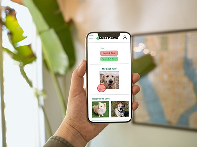 Lost Paws - UI Design app design ui design ux design xd