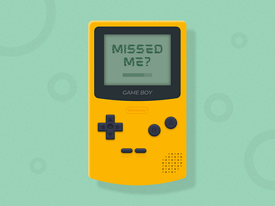 Game Boy Console 8bit console deaign gameboy games nintendo oldschool retro yellow