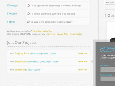 Website Page Re-Design blue grey non profit orange organization photoshop popup typography ui web web design website