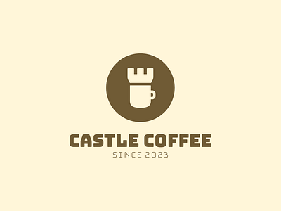 Castle Coffee castle coffee cup logo tower