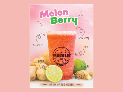 Melon Berry Poster Design branding design poster vector
