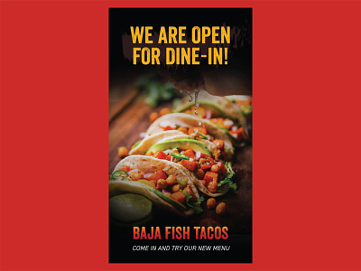 Baja Tacos! banner ad branding design food tacos