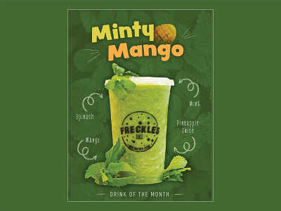 Minty Mango Smoothie Poster