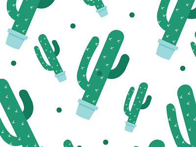 Cactus Pattern cactus children art cute design illustration pattern print design surface design surface pattern design