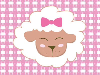 Farm Lamb animals characrter children art cute design illustration logo print design vector