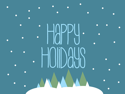 Happy Holidays! children art cute holidays illustration vector winter
