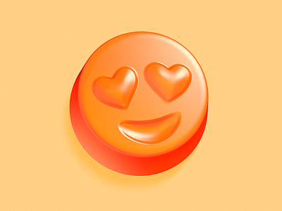 Mojimix Orange 3d c4d candy emoji hollywood illustration render