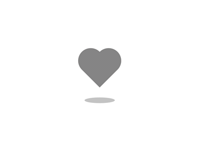 Flip to Like animation flip fold gif heart icon like love origami shape