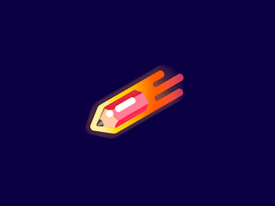 Dribbbling out some ideas! animation drawing gif idea nasa pencil re entry retro rocket sketch space