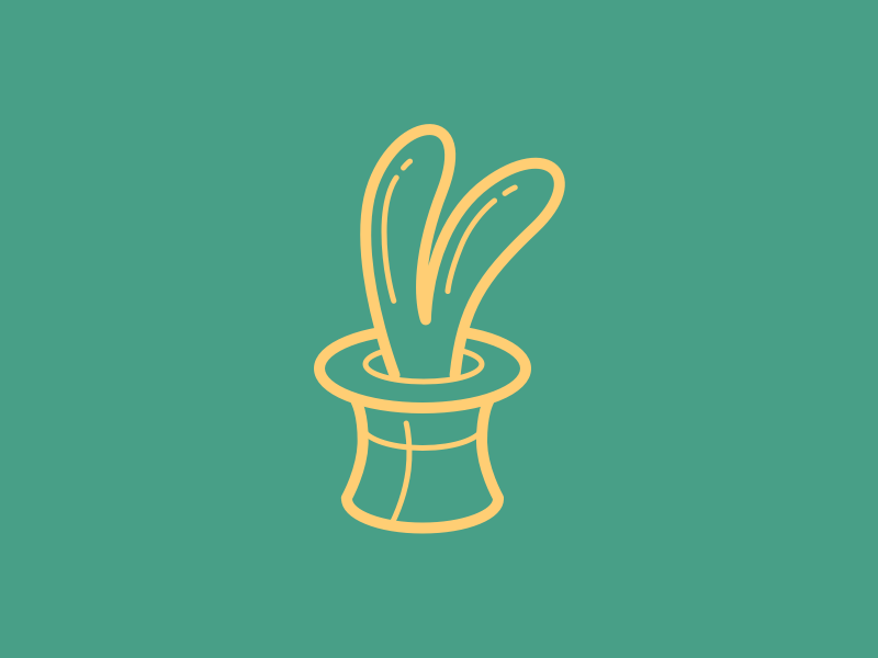 Typehue (Magic) Week 13 cartoon fun hat magic weekly letter icon design challenge typehue