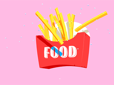 French Fries and Good Vibes! 2d 3d animation french fries good vibes mograph promo video