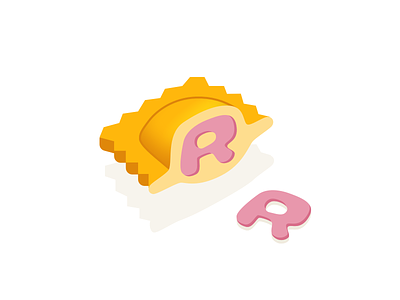 Ravioli Typehue R cartoon challenge design fun hat icon letter magic typehue weekly