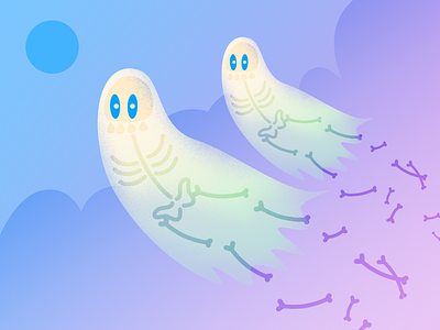 Weather Forecast for Halloween: Spooky! bones clouds full moon ghost ghostbusters ghosts halloween illustraion moon scary skeleton spooky warmup weather