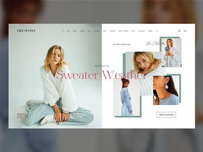 Free People Redesign fashion design homepage minimal redesign site design ui urban outfitters web web design