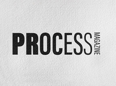 Process Magazine Logo black font logo magazine masthead minimal newspaper sans serif typography