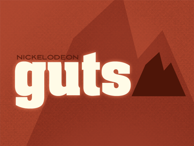 Guts 90s aggro crag game show guts logo nickelodeon typography