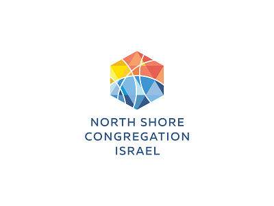 NSCI Synagogue Logo design geometric logo jewish logo multicolor nsci stained glass star of david synagogue