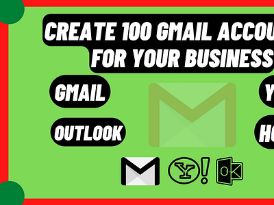 i will create Gmail account, yahoo , outlook ,hotmail,facebook