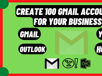 i will create Gmail account, yahoo , outlook ,hotmail,facebook