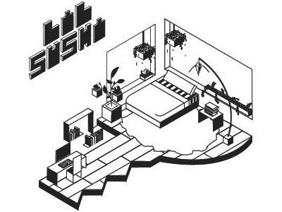 Key Room 3d bedroom black and white digital flat design graphic graphic design illustration isometric plants
