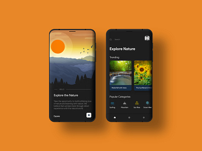 Explore The Nature Mobile UI/UX firstshot mobile ngima ui uiux ux xd