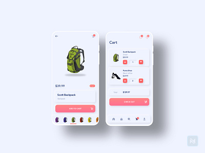Product Details & Cart UI/UX design for E-commerce App | Shot 3