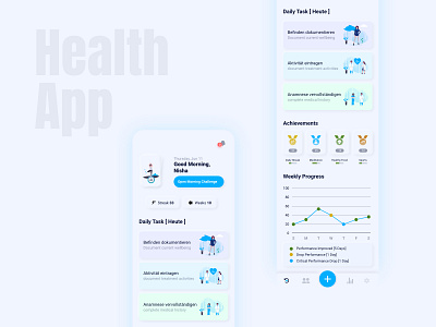 Health App UI/UX Design app concept design mobile mobile ui ngima ui uiux ux xd