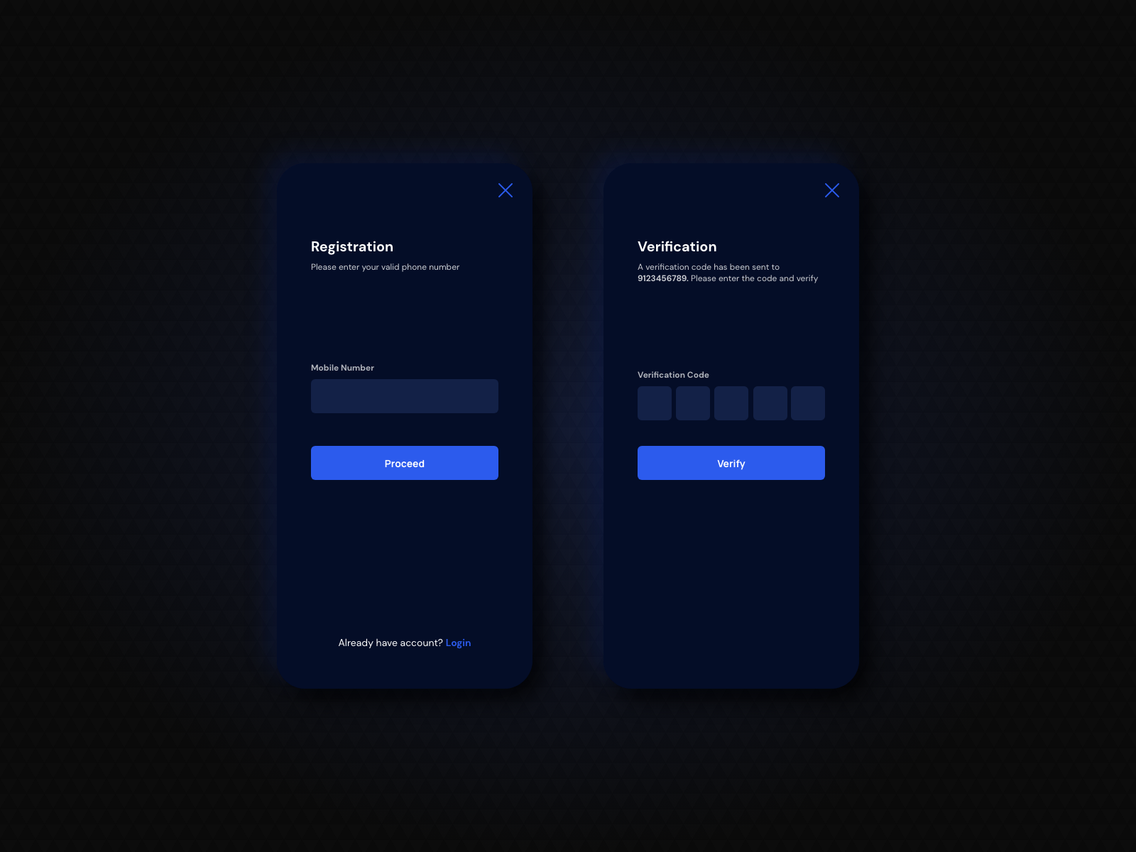 Registration with Mobile UI/UX Design Minimal by Ngima Sherpa on Dribbble