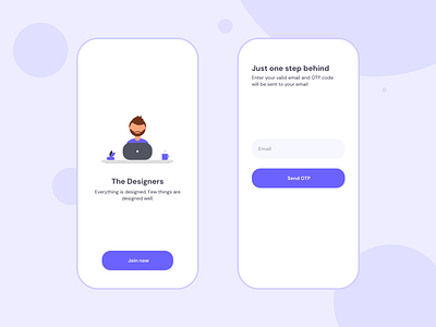 Sign Up UI/UX for mobile app concept