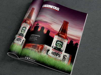 Lagunitas Magazine ad and Bottle label design ads branding design halloween labels logo magazine ads magazines package package design photoshop print print ads print design