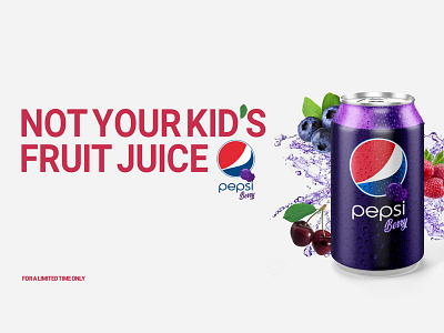 Pepsi Berry adobe creative direction illustrator logo package package design pepsi photoshop print print ad print design