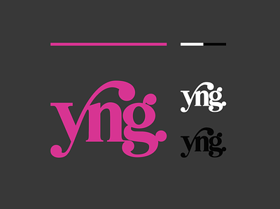 yng. lettering letters logo pink type typography wordmark yng young young logo