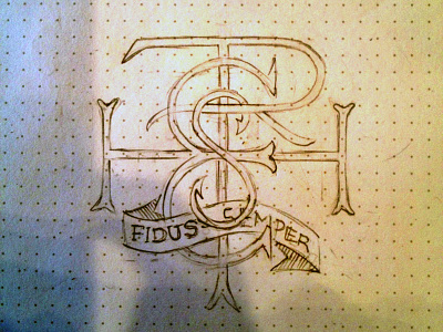 F.R.E.S.H. Monogram sketch design drawing lettering monogram sketch typography