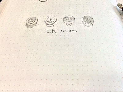 Life icons black book cocktails coffee drawing fitness icon icons sketch sushi