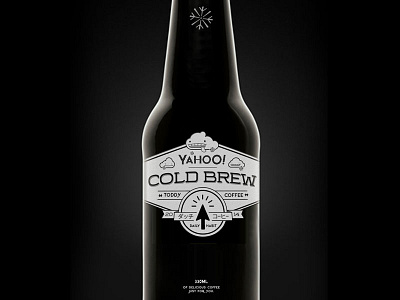 Yahoo Cold Brew mockup bottle coffee cold brew cold brew coffee dark iced coffee