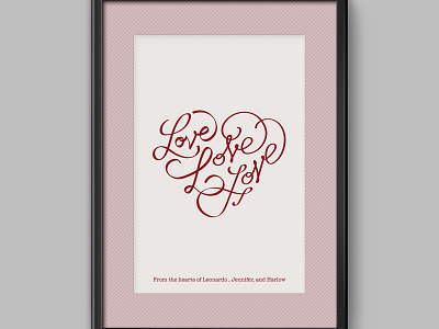 3xLove design illustration love script type typography valentine