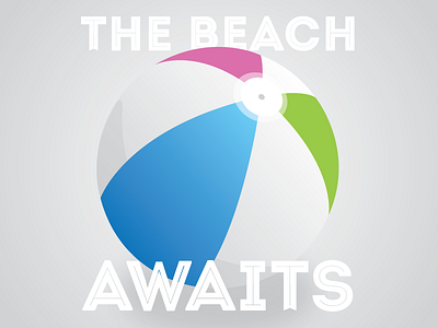 Beach Ball ball beach beach ball colorful flat design type typography