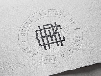 HACK monogram cypher facebook hacker hacking logo mack monogram seal