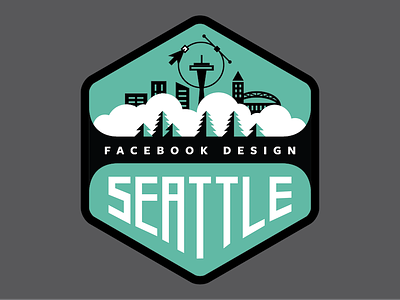 Facebook Design Seattle patch crest design crest design team facebook logo patch