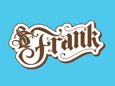 St. Frank type sticker type typography