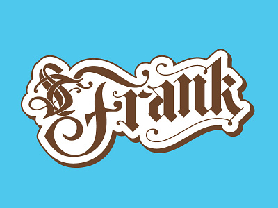 St. Frank type sticker