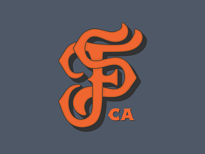 SF monogram california giants san francisco sf sf giants west coast