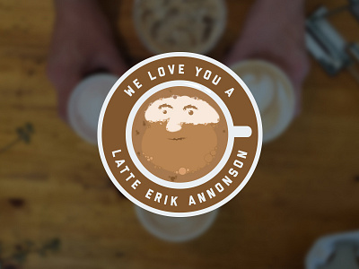 Erik Annonson Latte coffee erik annonson latte latte art sticker
