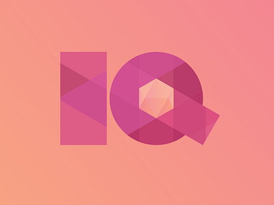 IQ gradient hex hexagon iq peach pink