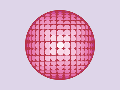 Sphere 2 ball orb pink red sphere