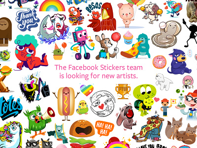 Facebook Stickers art design facebook illustration stickers
