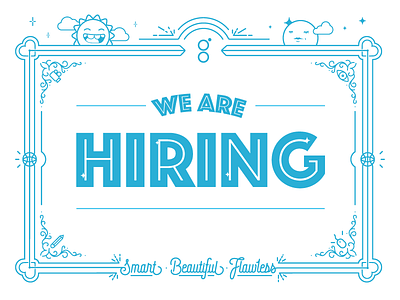 We are hiring! (Art Director, B2B marketing) design hiring illustration jobs line art marketing type