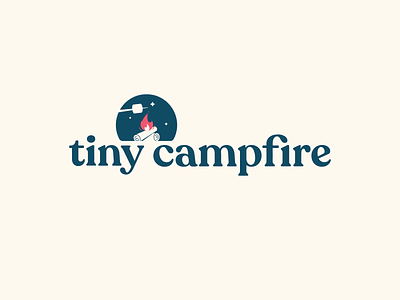 Tiny Campfire branding illustration logo vector